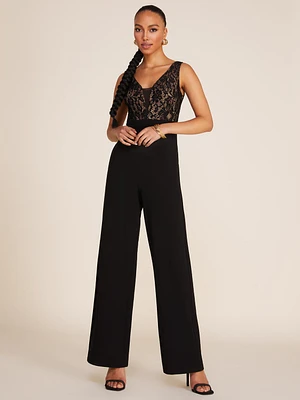 Lace Straight Leg Jumpsuit