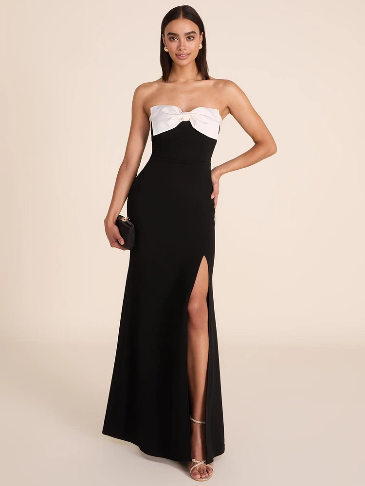 Strapless Gown With Bow