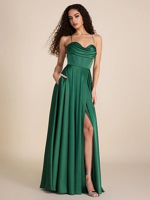 Bustier Satin Gown