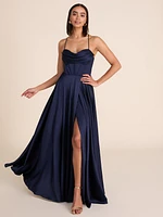 Bustier Satin Gown | Le Chateau