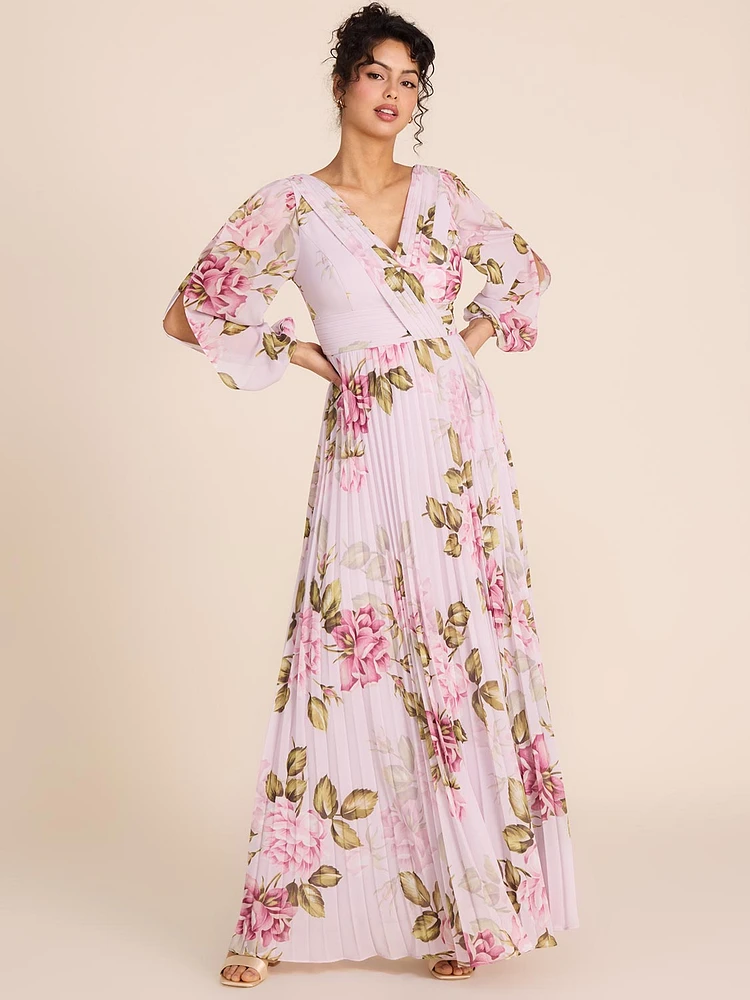 Floral Chiffon Gown