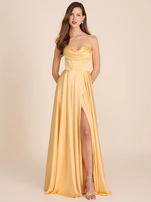 Bustier Satin Gown