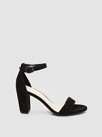 Round Toe High Block Heel Sandal