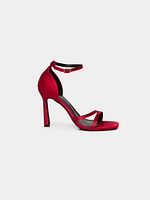Satin Strappy High Heel Sandal