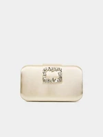 Satin Minaudiere With Rhinestone Buckle
