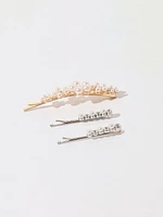 Gem & Cluster Pearl Embellished Bobby Pin Pack