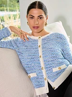 Cardigan en tricot bouclé