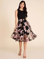 Floral Sleeveless Fit & Flare Midi Dress