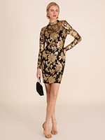 Mini Floral Sequin Dress