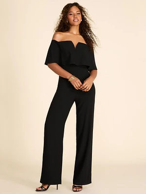 Off-The-Shoulder Wide Leg Jumpsuit