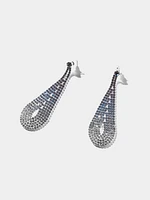 Boucles d'oreilles gouttes d'eau ornées de bijoux