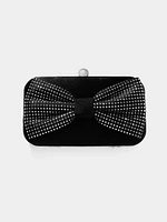 Satin Minaudiere - Rhinestone Bow | Le Chateau