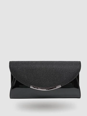 Glitter & Patent-Leather Clutch