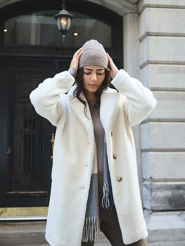 Long Sherpa Teddy Coat