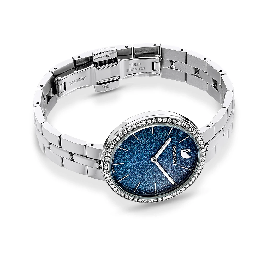 Reloj Cosmopolitan, brazalete de metal, azul, acero inoxidable