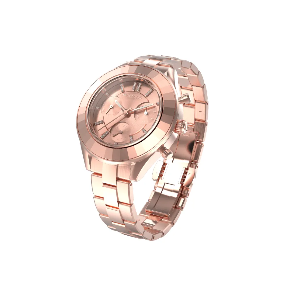 Swarovski Reloj Octea Lux Sport, Brazalete de metal, Tono oro rosa, PVD  tono oro rosa