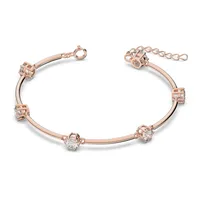 Brazalete Constella, Blanco, Baño tono oro rosa