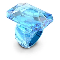 Anillo de cóctel Lucent, Cristal gran tamaño, Azul