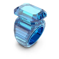 Anillo de cóctel Lucent, Talla octogonal, Azul