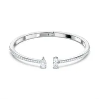 Brazalete Attract, blanco, baño de rodio