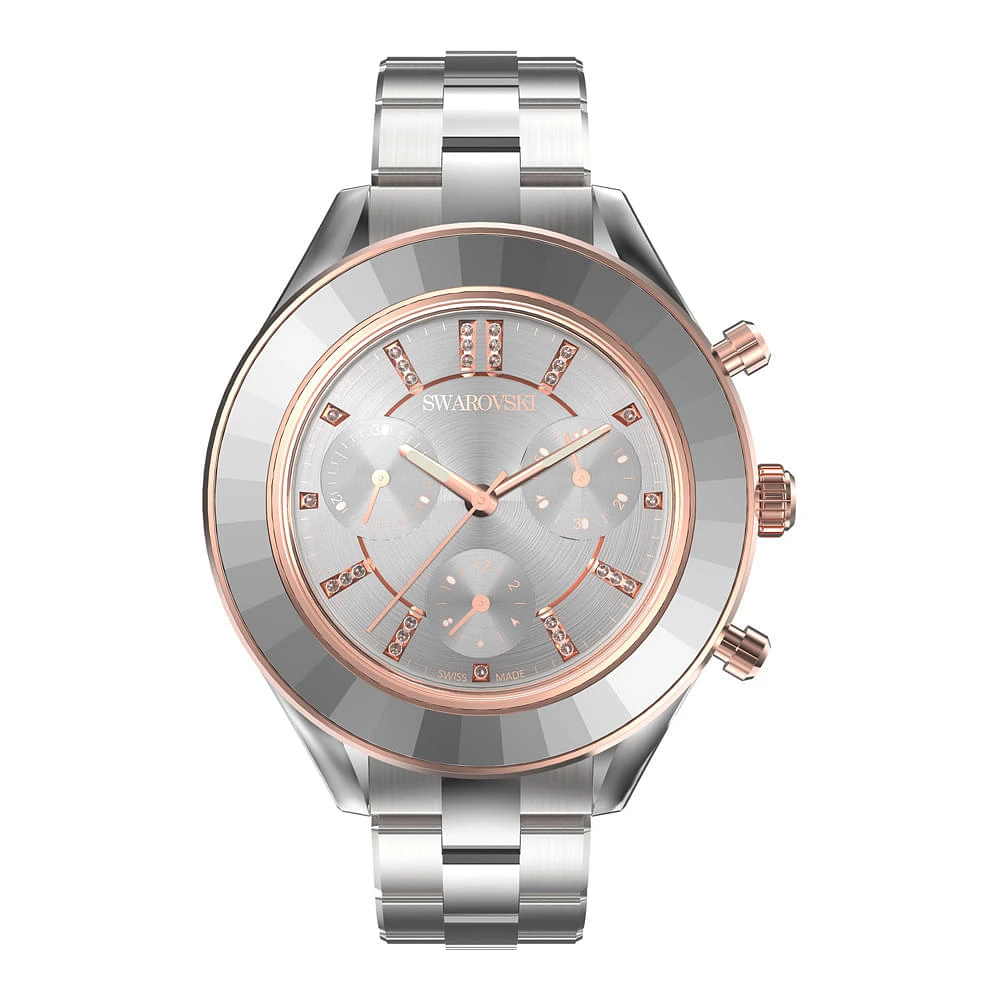 Reloj Octea Lux Sport, Brazalete de metal, Blanco, Acero inoxidable