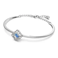 Brazalete Swarovski Sparkling Dance, Azul, Baño de rodio