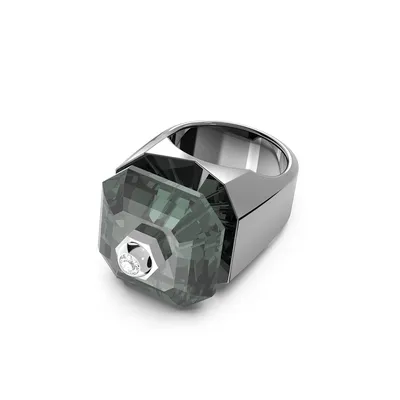 Anillo Numina, Talla cuadrada, Negro, Baño de rutenio