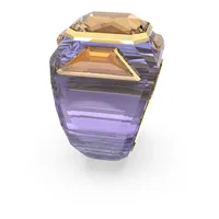 Anillo de cóctel Chroma, Morado, Baño tono oro