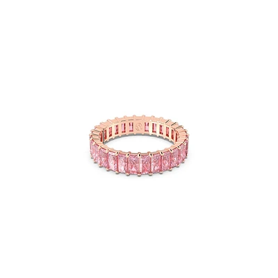 Anillo Matrix, Talla baguette, Rosa, Baño tono oro rosa