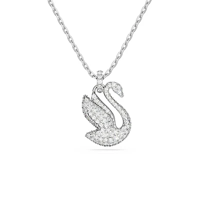 Colgante Swarovski Iconic Swan, Cisne, Mediano, Blanco, Baño de rodio