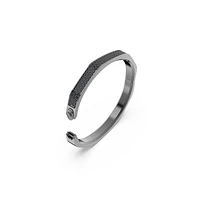 Brazalete Dextera, Forma octagonal, Negro, Baño de rutenio