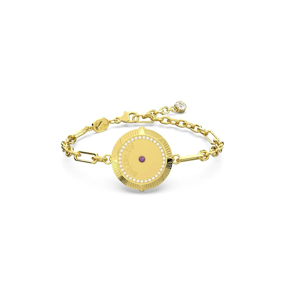 Pulsera Zodiac, Acuario, Tono dorado, Baño tono oro