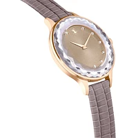 Reloj Octea Nova, Fabricado en Suiza, Correa de piel, Beige, Acabado tono oro rosa