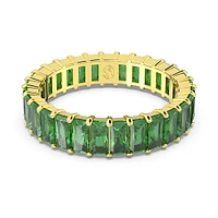 Anillo Matrix, Talla baguette, Verde, Baño tono oro