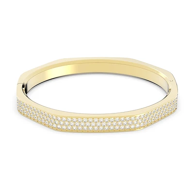 Brazalete Dextera, Forma octagonal, Blanco, Baño tono oro