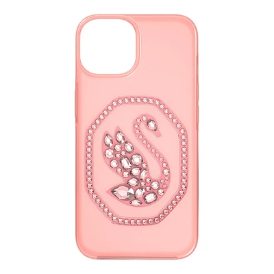 Funda para smartphone, Cisne, iPhone® 14, Rosa palo