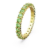 Anillo Matrix, Talla redonda, Verde, Baño tono oro