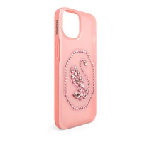 Funda para smartphone, Cisne, iPhone® 14, Rosa palo