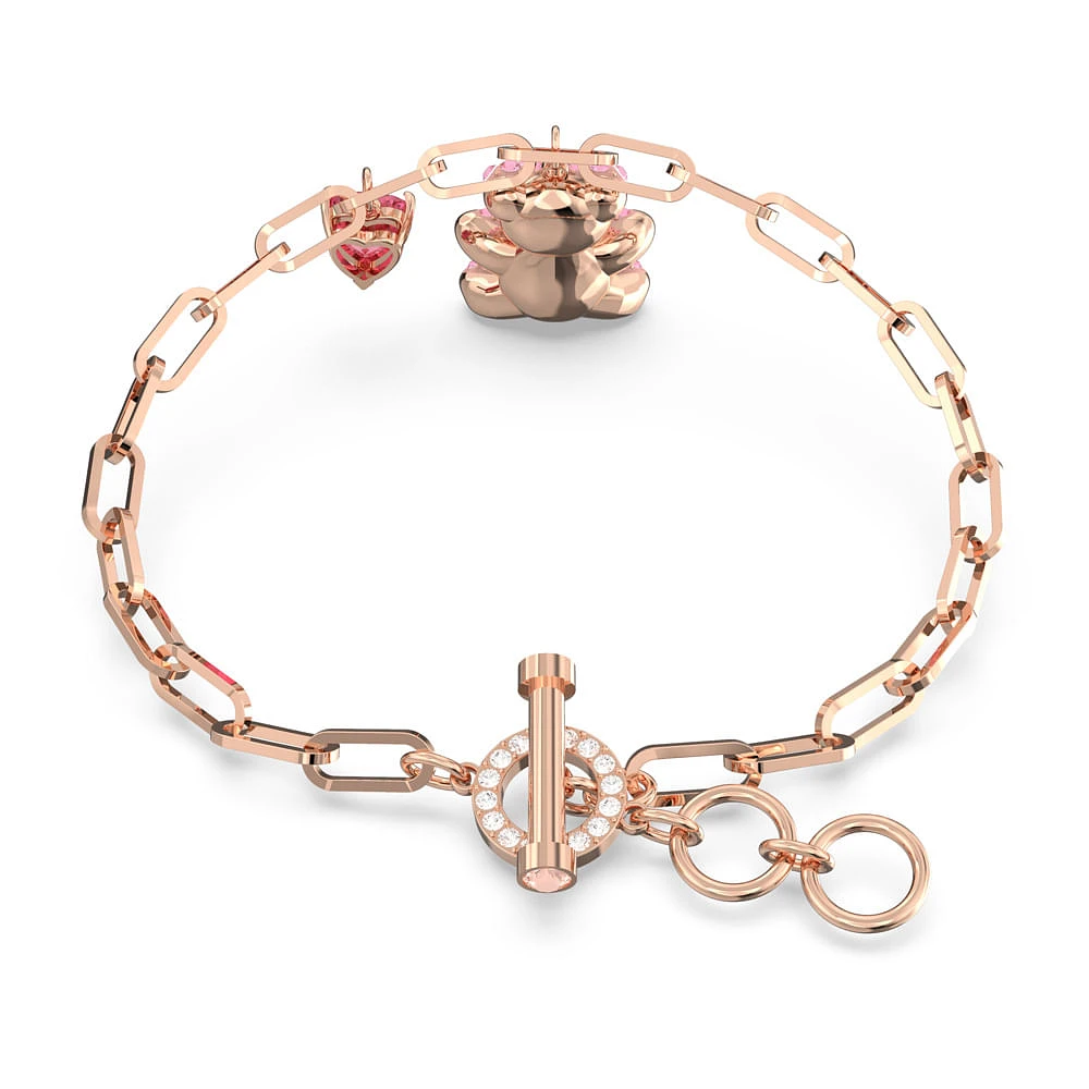 Pulsera Teddy, Oso, Rosa, Baño tono oro rosa