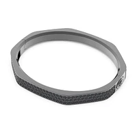 Brazalete Dextera, Octogonal, Pavé, Negro, Baño de rutenio