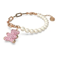 Pulsera Teddy, Oso, Rosa, Baño tono oro rosa