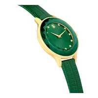 Reloj Octea Nova, Fabricado en Suiza, Correa de piel, Verde, Acabado tono oro