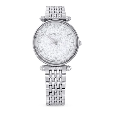 Reloj Crystalline Wonder, Fabricado en Suiza, Brazalete de metal, Tono plateado, Acero inoxidable