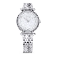 Reloj Crystalline Wonder, Fabricado en Suiza, Brazalete de metal, Tono plateado, Acero inoxidable