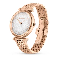 Reloj Crystalline Wonder, Fabricado en Suiza, Brazalete de metal, Tono oro rosa, Acabado tono oro rosa