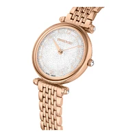 Reloj Crystalline Wonder, Fabricado en Suiza, Brazalete de metal, Tono oro rosa, Acabado tono oro rosa