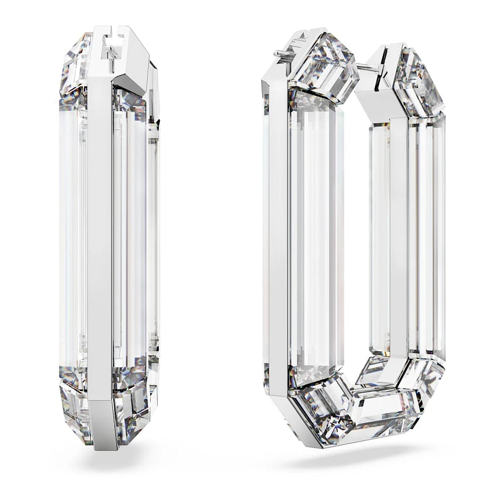 Pendientes de aro Lucent, Arte, Forma octagonal, Blancos