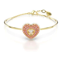 Brazalete Hyperbola, Corazón, Rosa, Recubrimiento tono oro