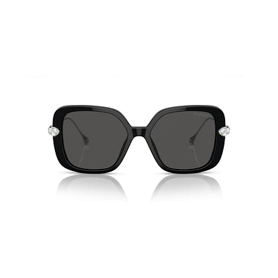 Gafas de sol, De gran tamaño, Forma cuadrada, SK6011, Negras