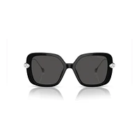 Gafas de sol, De gran tamaño, Forma cuadrada, SK6011, Negras